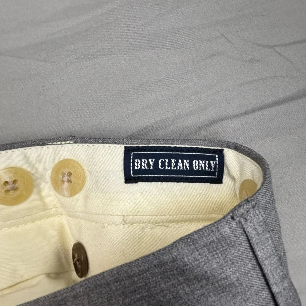 Vintage Polo Ralph Lauren Dress Pants Made In Italy Men’s 34x27 Gray Wool‎